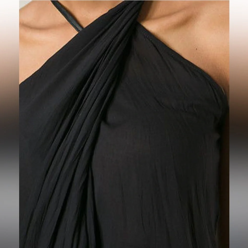 Helmut Lang Lush Voile Twist Neck Top - Picture 2 of 7